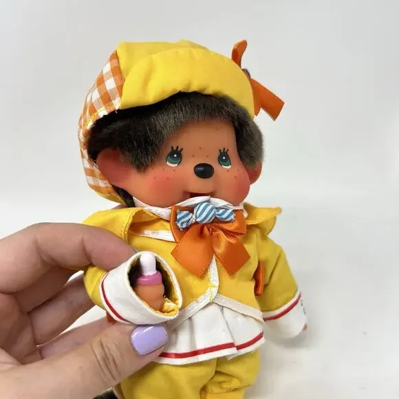 Milky Holmes Nero Monchhichi Plush Doll 2016 Limited Edition Japan Approx 8” - Picture 3 of 5